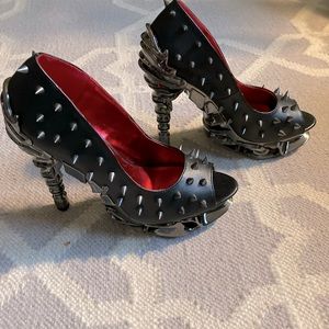 Hades Platform Spiked peep toe heels